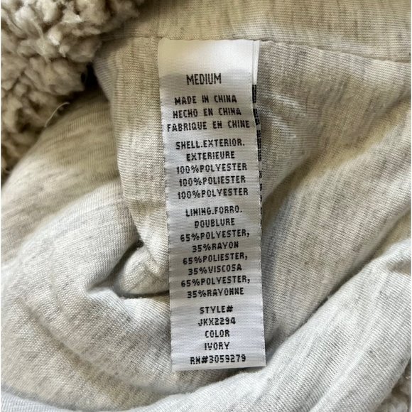Thread + Supply Women’s Gray Sherpa Sweatshirt Hoodie Size M - Picture 6 of 6